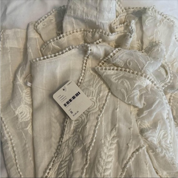 ✨NWT Free People Isabella Embroidered Bridal Shower Mini Dress Size 8🤍 - Picture 3 of 7